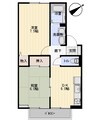 アネックス虫明 2DKの間取り