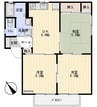 キンダーガルテン B 3DKの間取り