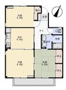 クレストガーデンB 3DKの間取り