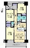 アルファステイツ中庄駅前III 2LDK+Sの間取り