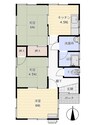 倉本住宅 3Kの間取り