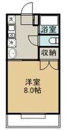 サクシードパル 1Kの間取り