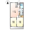 アメニティーハイツ 2LDKの間取り
