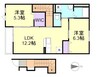 アンジュアジュール 2LDKの間取り