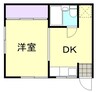 藤原マンション 1DKの間取り