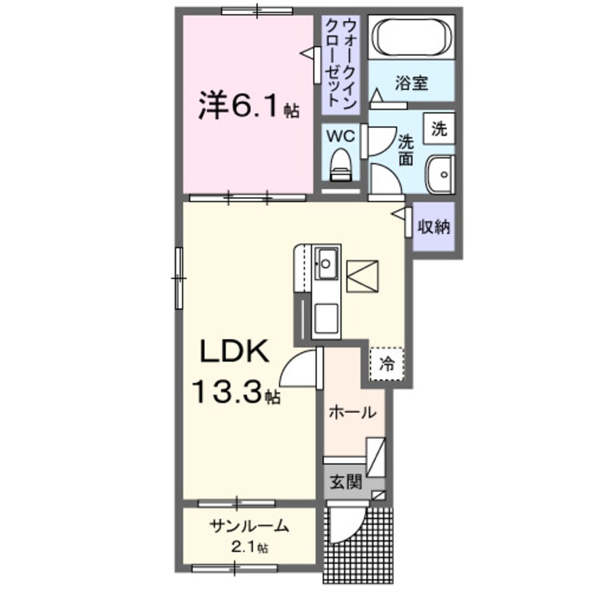間取図 リジョイス井尻野Ｂ