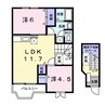 ベルデュール　Ｂ 2LDKの間取り