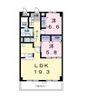 サニーレジデンス　ＹＫ 2LDKの間取り