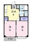 エルディム倉敷Ａ 2DKの間取り