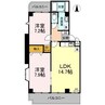 サンセリテItano　Ａ棟 2LDKの間取り