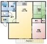 ガルテン26　C棟 2LDKの間取り