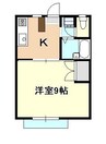 ホワイトメゾン岸本 1Kの間取り