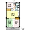 レジデンス板野 3LDKの間取り