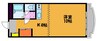 ベルマンション 1Kの間取り