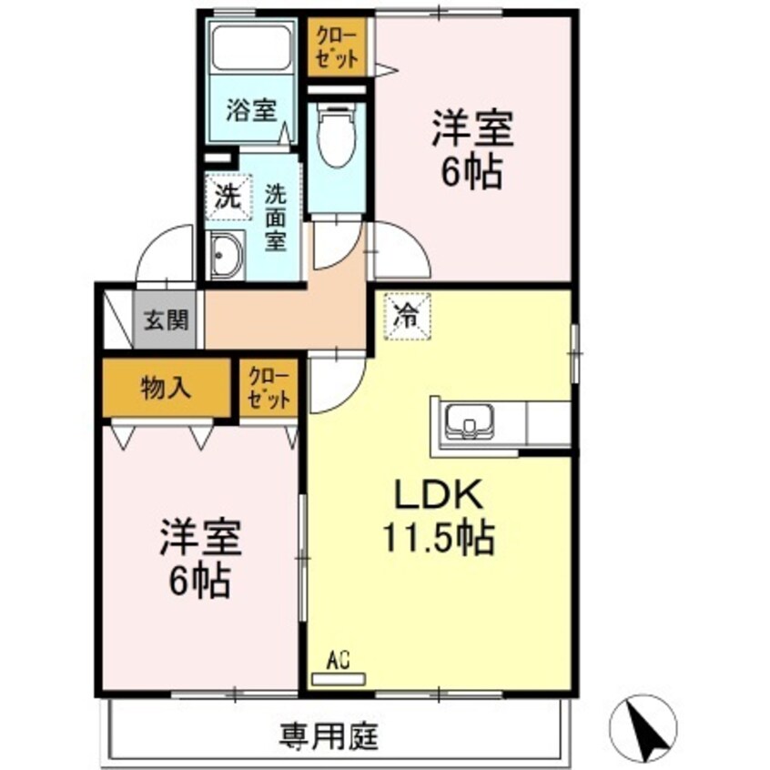 間取図 ロイヤルガーデンミルフィー　Ｆ棟
