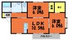 ハイグランスC 2LDKの間取り