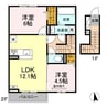 エフフォーリア 2LDKの間取り