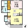 （仮）Ｄ-ＲＯＯＭ総社市小寺 1LDKの間取り