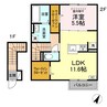 （仮）Ｄ-ＲＯＯＭ総社市小寺 1LDKの間取り