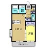 サンテメゾンⅢ 1LDKの間取り