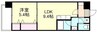 COCO白楽町 1LDKの間取り