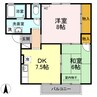グレース陵南　B棟 2DKの間取り