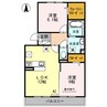 Jade　A棟 2LDKの間取り