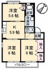 シャーメゾンボヌール　Ⅱ番館 3Kの間取り