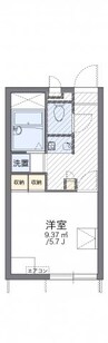 レオパレスピュア高松 1Kの間取り