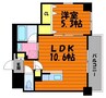 COCO川西町 1LDKの間取り