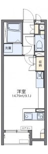 レオネクスト中庄南 1Rの間取り