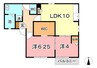 プラザ中央 2LDKの間取り