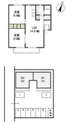 サンパティオ大福 2LDKの間取り