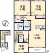 ニンナ・ナンナ　Ａ棟 2LDK+Sの間取り