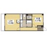 Ａ．ｚ．Ａ　鶴形 1LDKの間取り