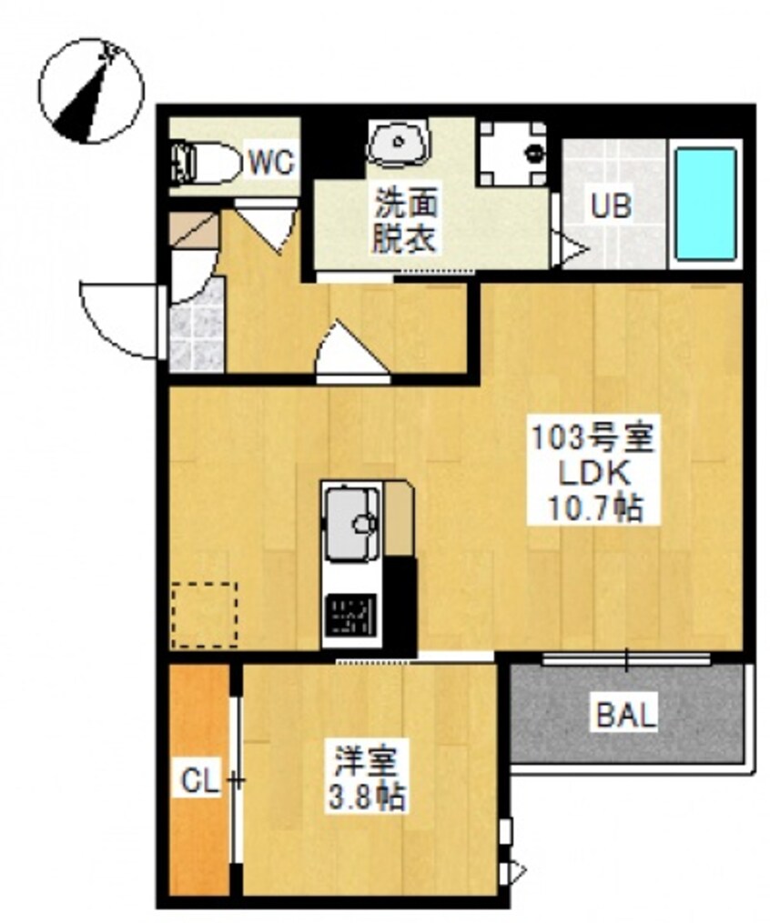 間取図 GRANDTIC 西阿知（グランティック ニシアチ）