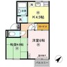 プレジール三島 2Kの間取り