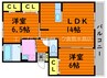 水島臨海鉄道水島本線/浦田駅 徒歩1分 2階 築15年 2LDKの間取り