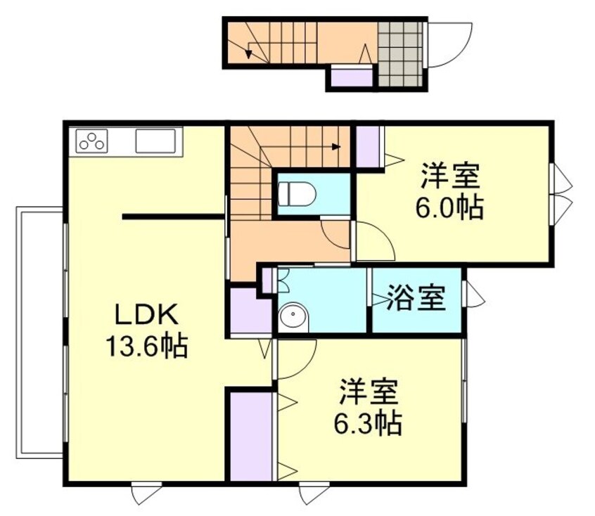 間取図 ビロカーレB棟