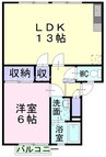 水島臨海鉄道水島本線/福井駅 徒歩7分 2階 築38年 1LDKの間取り