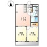 アメニティーハイツ２ 2LDKの間取り