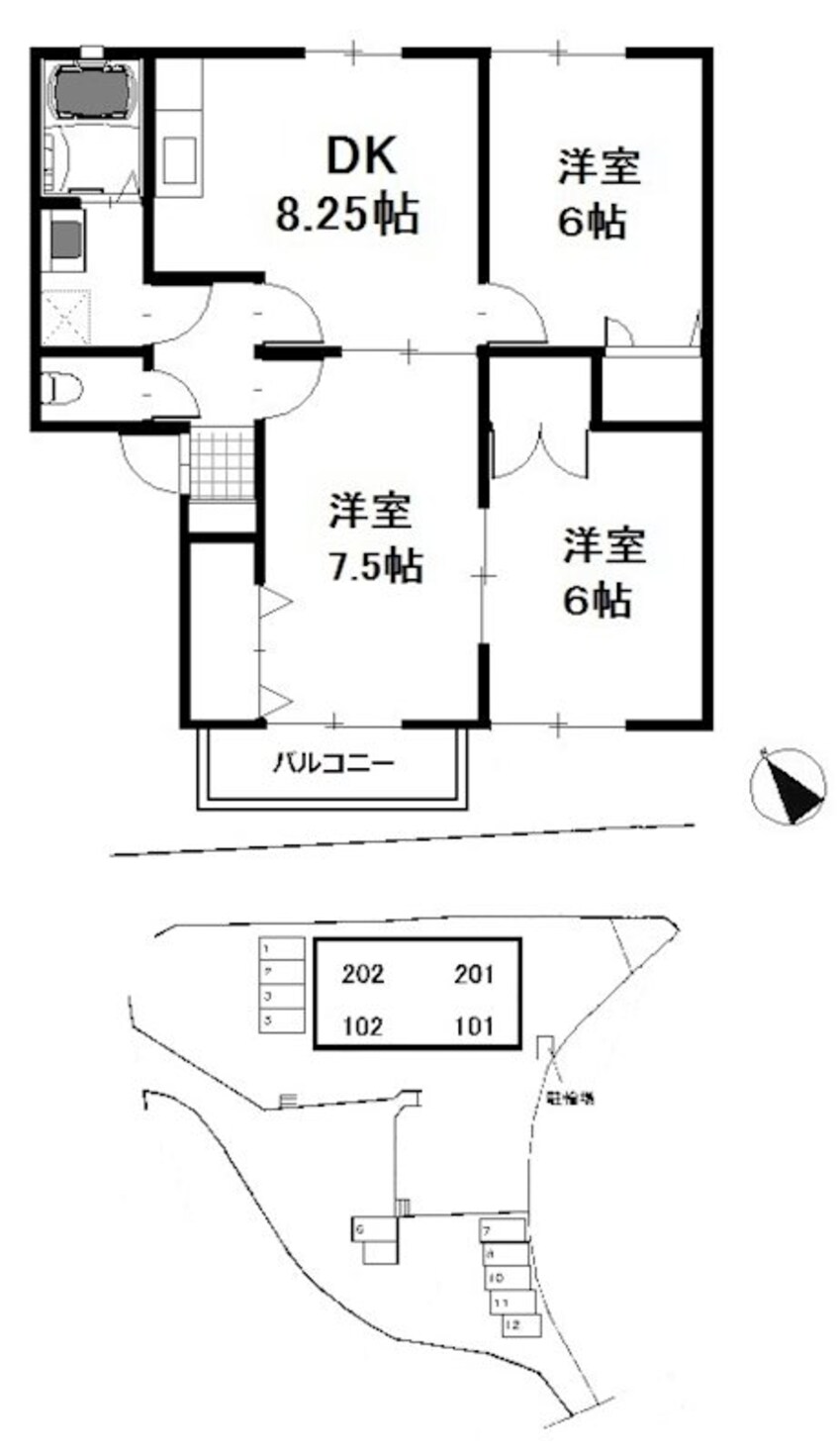 間取図 瀬戸大橋線/児島駅 徒歩26分 1階 築28年