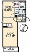 エトール 1LDKの間取り