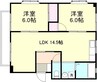 コーポ小野 2LDKの間取り