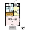 セジュールアレイB 1Kの間取り