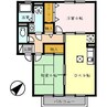 コニファーガーデン　３棟 2DKの間取り