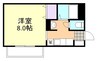 バロン 1Kの間取り