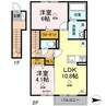 ＳＵＮＢＥＬＳ 2LDKの間取り