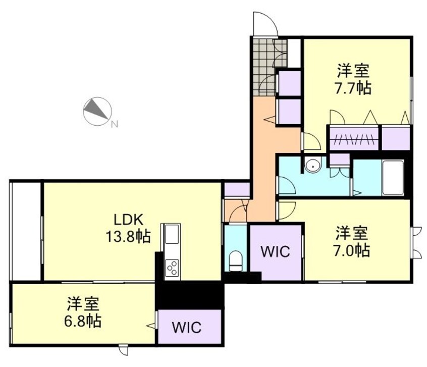 間取図 水島臨海鉄道水島本線/浦田駅 徒歩35分 3階 築6年