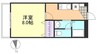 ハイツ・サンシャイン 1Kの間取り